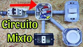 Circuito Mixto de Apagador y Contacto  - Interruptor y Tomacorriente - Electricidad Domiciliaria