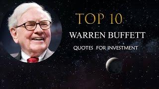 Top 10 Warren Buffett Quotes for Investment#quotes