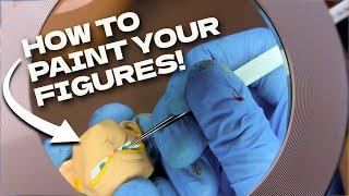 How to PAINT YOUR FIGURES! Mixing and Applying the Base Coat! Customization Tutorial PART 2!
