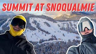 Snowboarding at Summit at Snoqualmie in Washington! #beginners