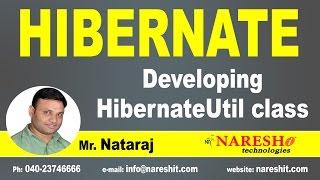 Developing HibernateUtil class | Hibernate Tutorial | Mr. Nataraj