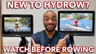 NEW HYDROW OWNERS - Screen Tutorial, Tips and Getting Started | Watch Before Rowing