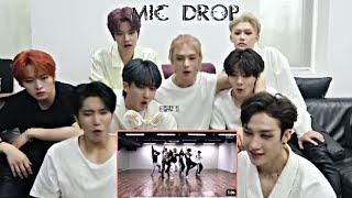 STRAY KID'S Reaction to BTS 'Mic Drop' Dance practice (Fanmade )