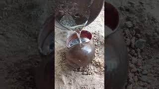 Can a Seashell Survive Molten Metal? Watch This! #shorts #viralvideo #restoration #art