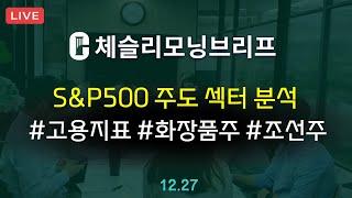 [체슬리모닝브리프] S&P500 대형섹터 집중 지속. 고용지표. 화장품주. 조선주  [24/12/27]