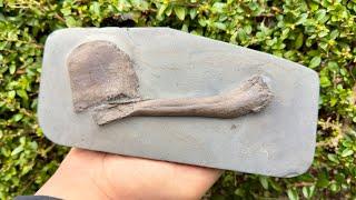 Preparing a Fossil Crocodile’s Leg Bone and Armoured Plate!