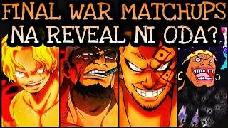 FINAL WAR MATCH UP FORESHADOWED! Chapter 1122+ | One Piece Tagalog Analysis