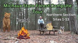 Michaux State Forest Campsite Tour ~ Northern Section (sites 1-13) Part Two