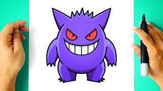 How to DRAW GENGAR - Pokemon Drawing