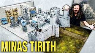 Minas Tirith is FINISHED! The BIGGEST wargaming board in YouTube History! Lord of the Rings (part 1)