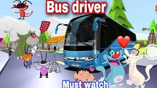 Jack, Sinchan and Oggy become Bus Driver | sastigta5 | Dude theft wars | Gete Gamerz |