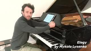 A musical hommage to Ukraine: Elegy by Mykola Lysenko