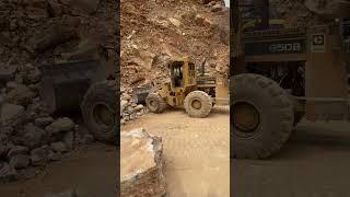 Caterpillar Loader Mining Huge Rocks on Mountain for Aggregate! ️ #mm247
