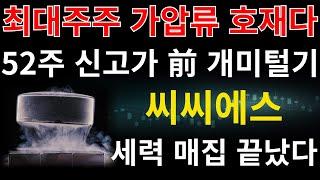 #씨씨에스 ] 최대주주 가압류 결정 이것은 호재다 52주 신고가 전 마지막 개미털기 세력 매집 완료 "이 가격 " 前 매도금지 #씨씨에스주가전망 #씨씨에스주가 #씨씨에스전망