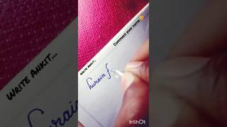 how to write Hurain️#handwriting#calligraphy#cursive#india#international#shorts#trending