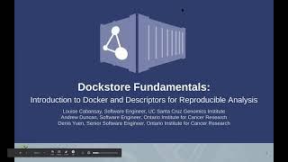 Dockstore Fundamentals - Learning Objectives