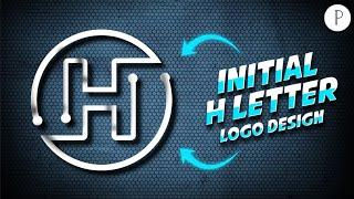 How to Create Initial H Letter Logo Design | Pixellab Tutorial