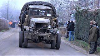 Historische U.S. Oldtimer Militär-Fahrzeugparade in Manhay /Belgium 10.12.2022