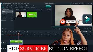 HOW TO ADD ANIMATED SUBSCRIBE button on your videos using FILMORA X