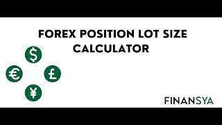 Forex Position Lot Size Calculator for MT4 MT5 and Tradingview