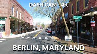 Berlin, Maryland 4K Drive: A Visual Feast of Small-Town Charm and Historic Beauty | City Tour