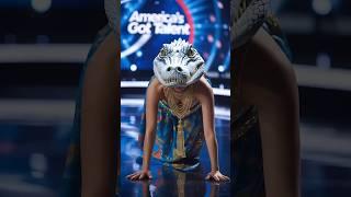 A woman transform into an crocodile #fypyoutube #agt #americasgottalent #ai #talent