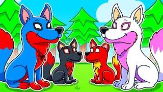 Having A SPIDEY WOLF FAMILY In Roblox!