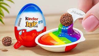 Kinder Joy Chocolate Cake with Rainbow Decorating | How to Create Stunning Colorful Cakes