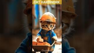 Cat Workhard #shorts #shortvideo #cartoon @Onainme  @CrazyAnime0001