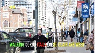 Toronto Corso Italia Walk - Along St. Clair Ave W Through The City's 2nd Italian Commercial District