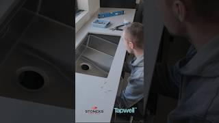 Tapwell Diskho Stainless Steel installation ‍️#tapwell #kitchendesigns #mysterywhite