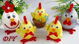 Цыплята, курочка, петушок своими руками  Пасхальные поделкиEaster decor