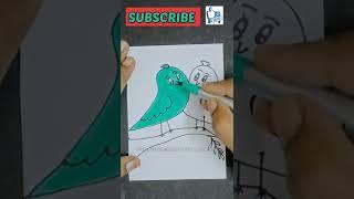 Simple Draw Two Cute Bird Friends by dowlatheef