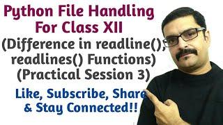 working with readline() & readlines() functions in python | readline() and readlines() functions