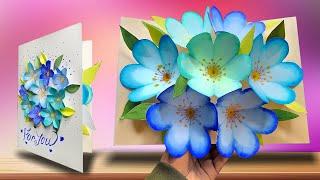 DIY Flower Pop up Card - Paper Crafts - DIY Pop up Card - Handmade craft