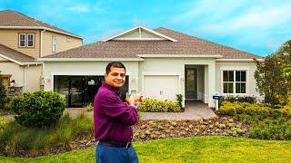 Beautiful Backyard Pool on Big Size Lot In Lake Nona Brand Newest Community Model Home Tour Orlando