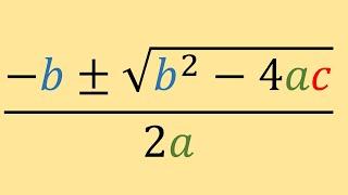 Learn the Quadratic Formula in 4 Minutes