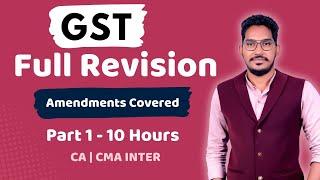 GST Marathon | GST Revision | May 2025 Exams | CA Inter | CMA Inter | June 2025 Part 1