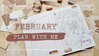 February 2023 | Plan with me | Bullet Journal Setup - Maps ️