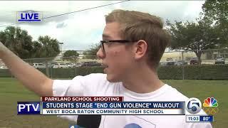 Students stage 'end of violence' walkout at West Boca Highs School