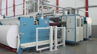 Continuous laminating Rewinder for Tissue paper rolls