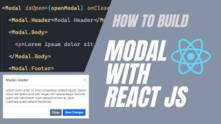 React Modal Component: Learn How to build a reusable Modal Component with React and Hooks