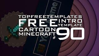 FREE Intro Template: Cartoon Minecraft #90 w/ Tutorial
