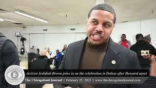 Robbins Mayor Darren E. Bryant celebrates in Dolton