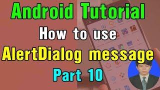 Android Tutorial - #10 Android AlertDialog builder