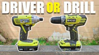 DRILL vs IMPACT DRIVER, which should you get? What uses do they have? What’s the Difference? (RYOBI)