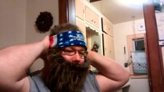playing spoons and I lost so have to wear beard