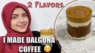 HOW I MADE DALGONA COFFEE (WHIPPED COFFEE) With 2 Flavors