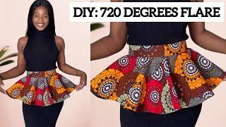 DIY: 720 DEGREES FLARE PEPLUM: How to Cut and Sew | Detailed Tutorial Video