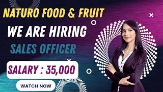 "Sales Officer Job Opportunity at Naturo Foods  | FMCG Industry | Apply Now!" #job #jobsearch